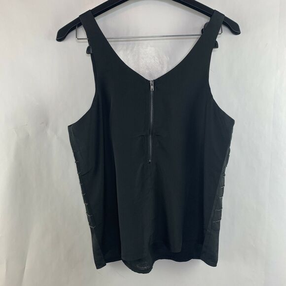 Line & Dot Black Metal Chain Tank Blouse NWOT Sz S - Picture 4 of 7